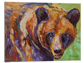 Tableau en plexi-alu Martha the grizzly bear