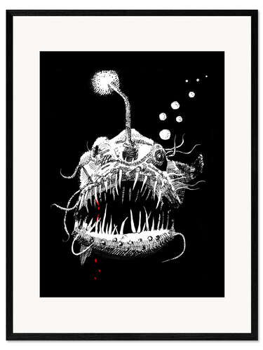 Kunsttryk i ramme Angler Fish