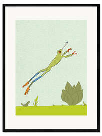 Framed art print Leap frog and fly