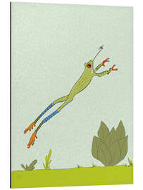 Magnettafel Springfrosch und Fliege