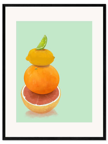 Framed art print Citrus Stack