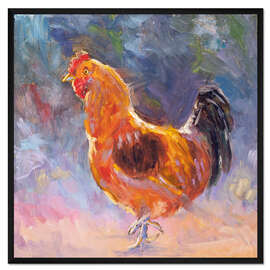 Gerahmter Kunstdruck Hübscher Hahn