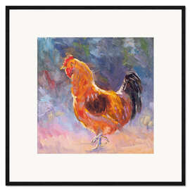 Ingelijste kunstdruk Pretty rooster