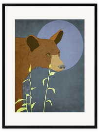 Plakat artystyczny premium w ramie Grizzly Bear