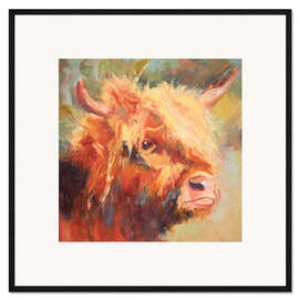 Innrammet kunsttrykk Highland cattle