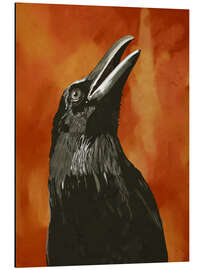 Aluminium print Autumn raven