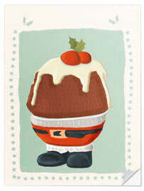 Selvklæbende plakat Christmas Pudding