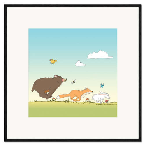 Framed art print Game of catch