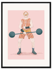 Gerahmter Kunstdruck Zirkus Muskelmann