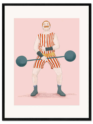 Framed art print Circus Muscle Man