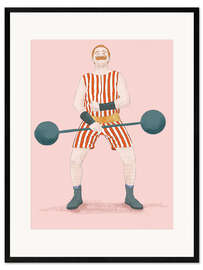 Impresión de arte enmarcada Circus Muscle Man