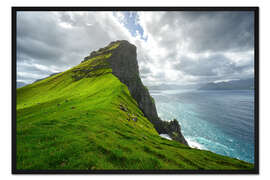 Gerahmter Kunstdruck Aussicht auf Färöer Kallur