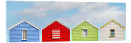 Acrylic print English beach huts