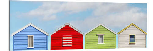 Aluminium print English beach huts