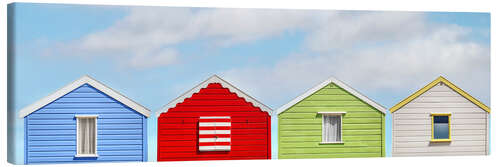 Tableau sur toile English beach huts