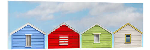 PVC print English beach huts