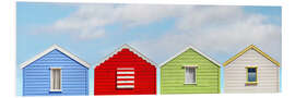 PVC print English beach huts