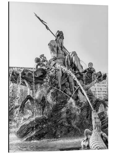 Print på aluminium Neptune Fountain Berlin