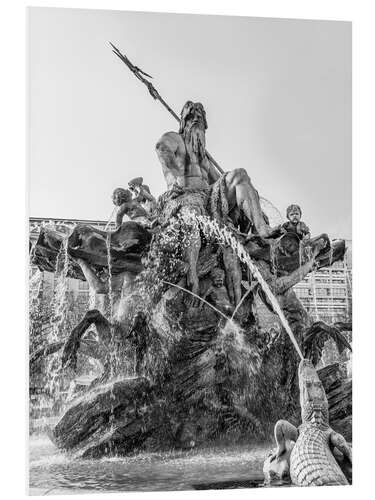 Foam board print Neptune Fountain Berlin