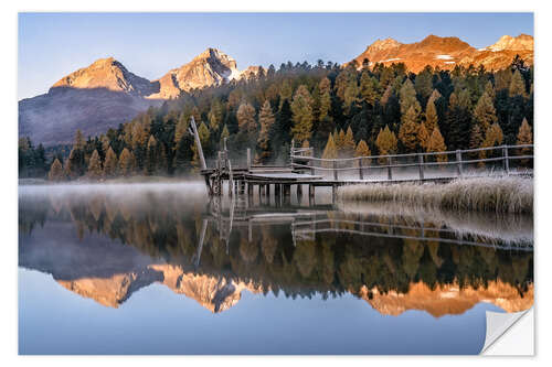 Wall sticker Autumn at Lake Staz in the Engadine