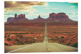 Foam board print Road to Monument Valley