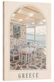 Tableau en bois Greece Vibes