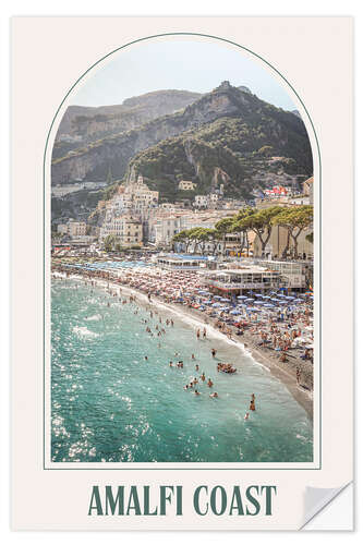 Muursticker Amalfi Coast Beach
