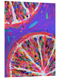 Quadro em PVC Pink Grapefruit Slices