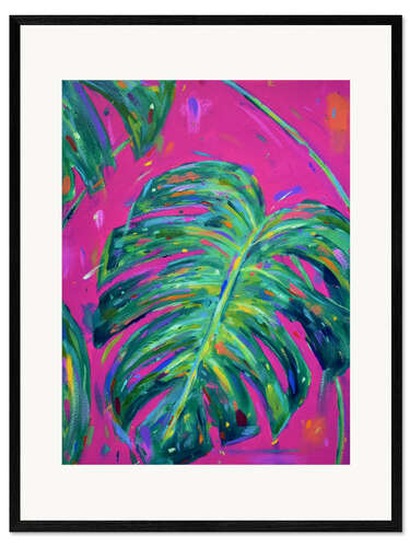 Ingelijste kunstdruk Monstera Leaf