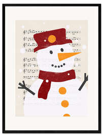 Ingelijste kunstdruk Song snowman