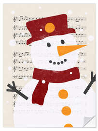 Selvklebende plakat Song snowman