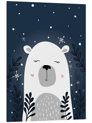 Tableau en aluminium Winter bear