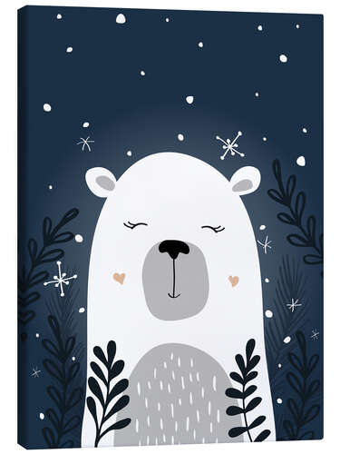 Tableau sur toile Winter bear