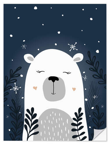 Sticker mural Winter bear