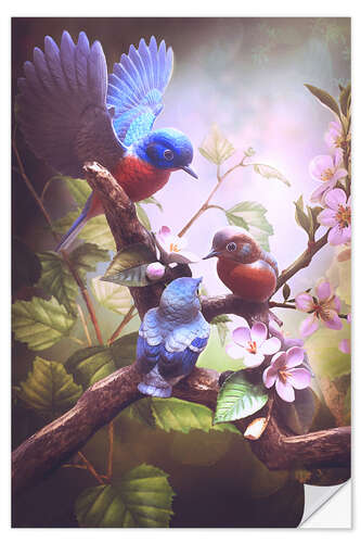 Naklejka na ścianę Little birds