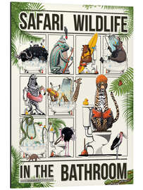 Magnettafel Safaritiere im Badezimmer