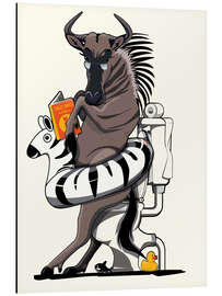 Magnettafel Gnus auf der Toilette