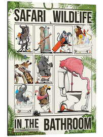 Magnettafel Safaritiere im Badezimmer II