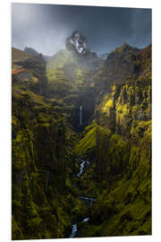 Foam board print Beautifful light in Mulagljufur canyoun in Iceland