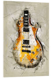 Acrylic print Guitar Sketch