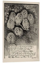 Akrylbillede  Owls - Louis Wain