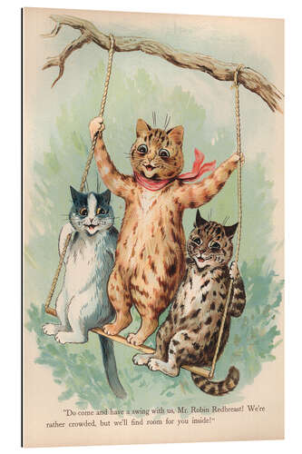 Gallery print Cats on the swing