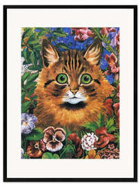 Framed art print Cat study