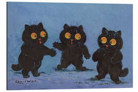 Aluminiumsbilde Three Black Kittens