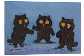 Foam board print Three Black Kittens