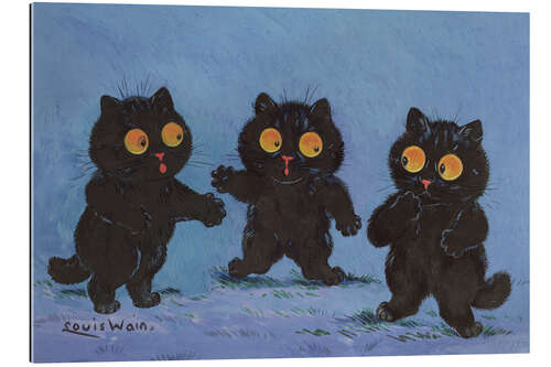 Gallery print Three Black Kittens