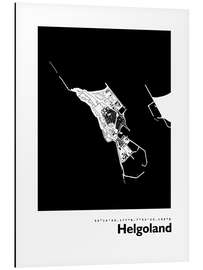 Tableau en aluminium Heligoland map