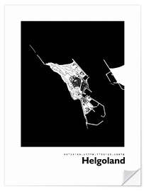 Wall sticker Heligoland map