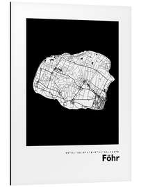 Magnettafel Föhr Karte