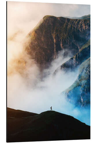 Cuadro de aluminio Man vs the mountain